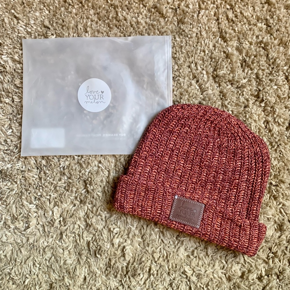 Love Your Melon Beanie - Maroon Peach